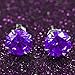 Bella.Vida Womens Sterling Silver June Birthstone Alexandrite Voilet Swarovski Elements Cz Diamond Stud Earrings 2.5cttw