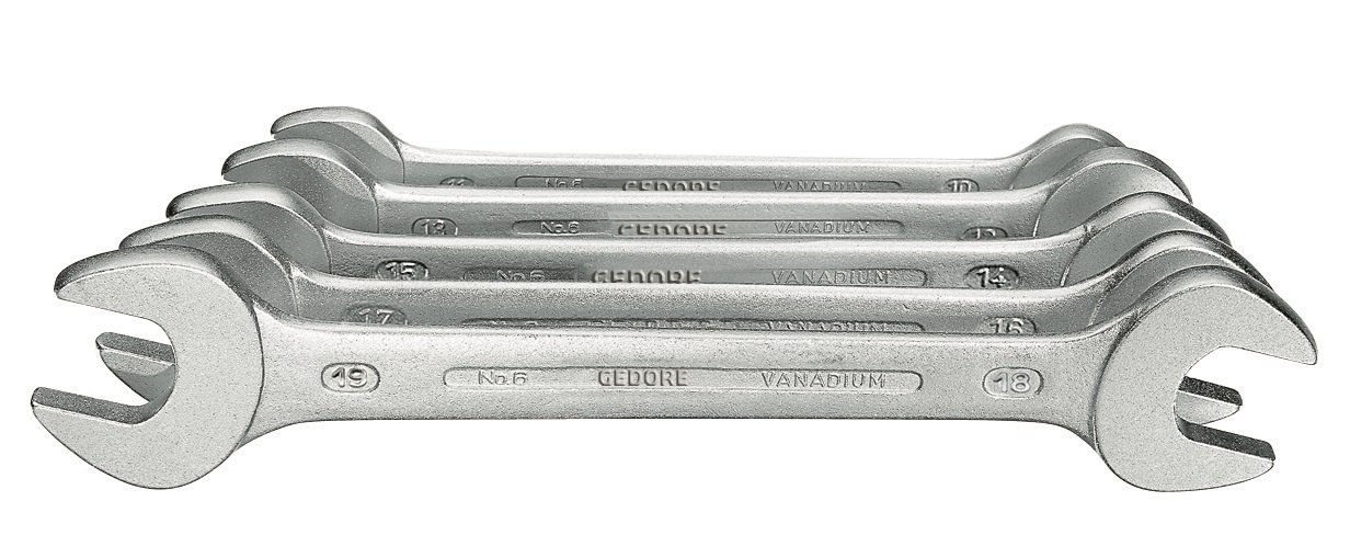 Gedore S 6 Double Combination Spanner Set 5/19 mm Set of 10