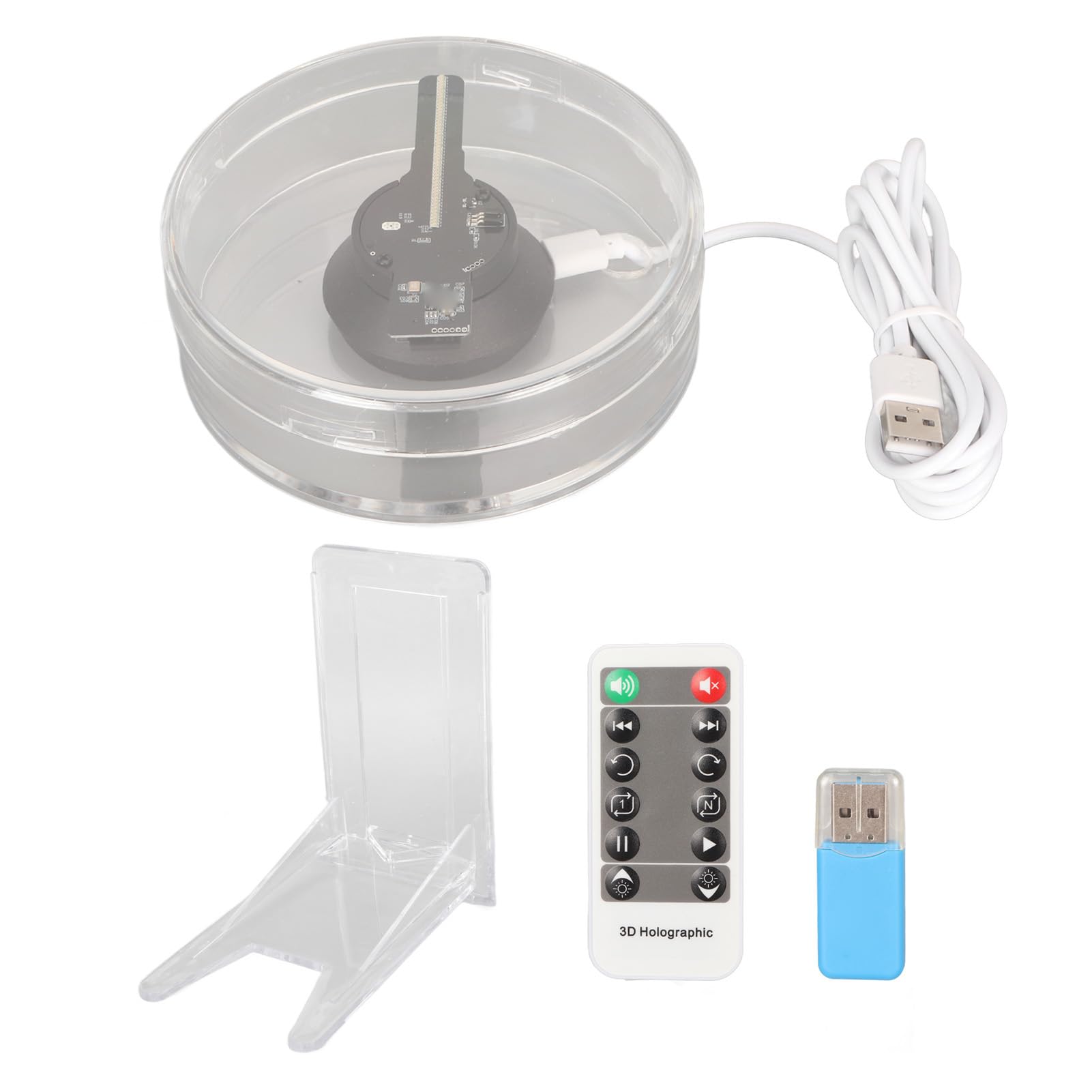 Bewinner 3D Hologram Fan, 48 LEDs Holographic Fan Projector WiFi APP Remote Control, 3D Hologram Projector Advertising Display, 3D Hologram Fan for