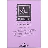 Canson 297236 Zeichenblock XL Marker, DIN A4, 70 g/qm, 100 Blatt, weiß