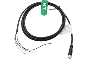 HangTon M8 3 Pin Female Cable for Banner Baumer Turck Sick I/O Industrial Automation Control Actuator Sensor Power Field Device, 60V 4A, A-Code PVC 2m