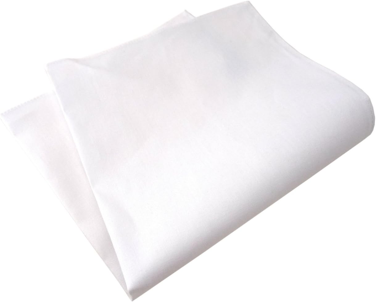 TigerTie - high quality handkerchief aus 100% cotton in white pure-white monochrome - Pochette size 33 x 33 cm