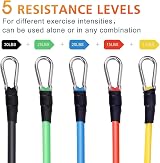 Himaly Resistance Bands Set 5pcs 100 Lbs with Handles Door Anchor view 2