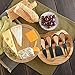 Gourmet 5 Pcs Travel Cheese Board Set with Charcuterie Board - Hard Cheese Knife, Shaver, Fork & Spreader - 8
