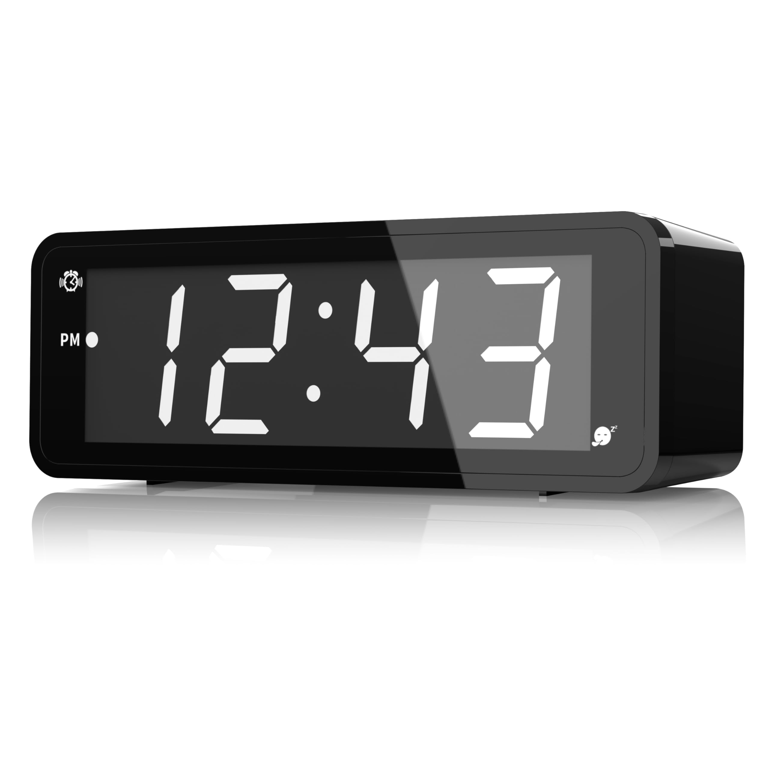 Photo 1 of KWANWA Alarm Clock, Large Display 1.8" LED Numbers, Adjustable Led Brightness, Battery Operated, 12/24Hr, Snooze, Clearly Visible Day and Night, Alarm Clock for Heavy Sleepers Adults, Kids
