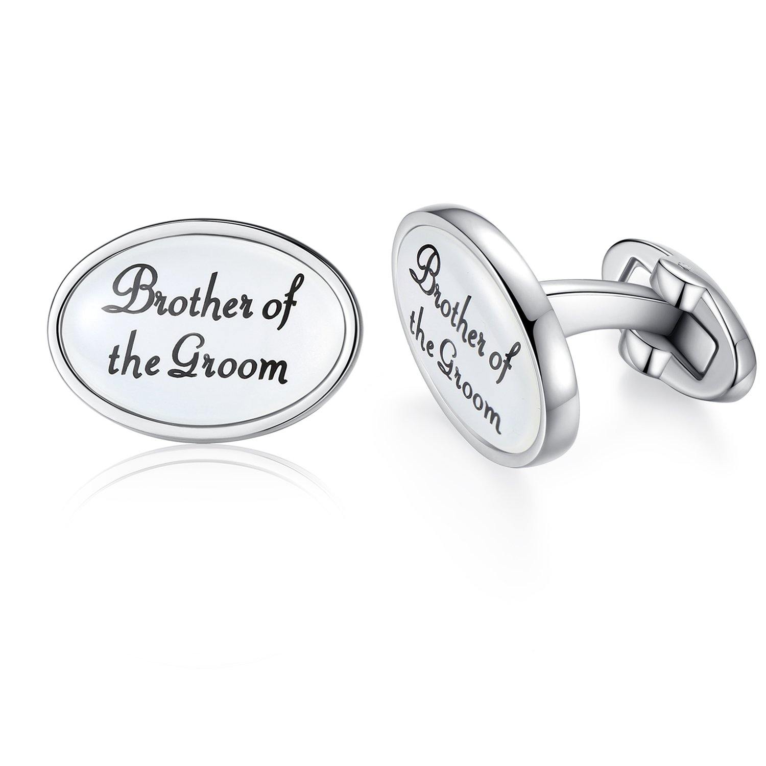 HONEY BEAR Oval Wedding Cufflinks for Mens Marriage Gift — image 1