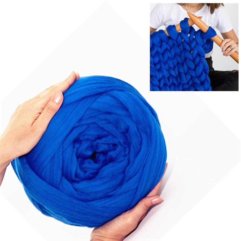 Wool Roving 2 Kg 4 4 Lbs Blue Giant Wool Yarn Chunky Arm Knitting Super Soft Wool Yarn Bulky Wool Roving Arts Crafts Sewing Charitybox Io
