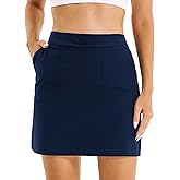Stelle Women's Golf Tennis Skorts 18" Stretchy Workout Hiking Skirt with Inner Pocket