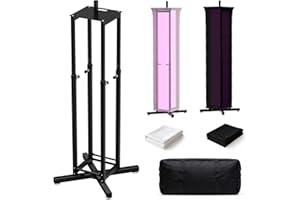 Moving Head Light Stand,Heavy Duty DJ Light Stand Adjustable 34-67in,2-in-1 Speaker Stands with 35mm Pole & Platform with Bla