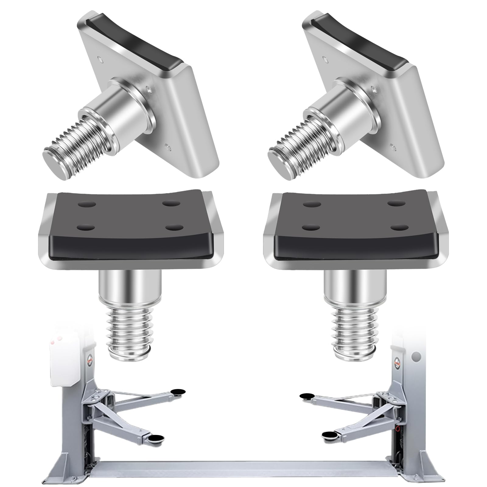 Photo 1 of **HEAVY** 4 Pack Truck Adapter for 2 Post Lift, Hot Dipped Galvanized Steel Lift Pads for Auto/Car/Vehicle, Auto Lift Spin-Up Frame Adapter, Truck Adapter Kit Set for ME & KT Two Post Lifts