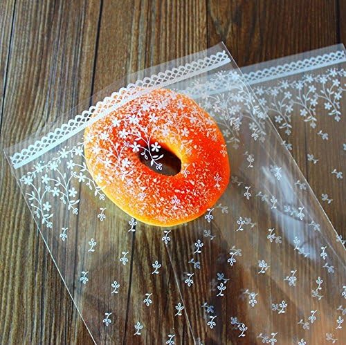 Transparent White Flowers Open Top Packaging Bags,gift Warp Bags