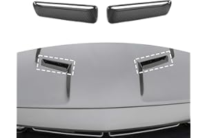 RT-TCZ for Challenger Hood Scoop Insert Vents Cover Trim for Dodge Challenger 2015-2023 Carbon Fiber Exterior Accessories 2pcs