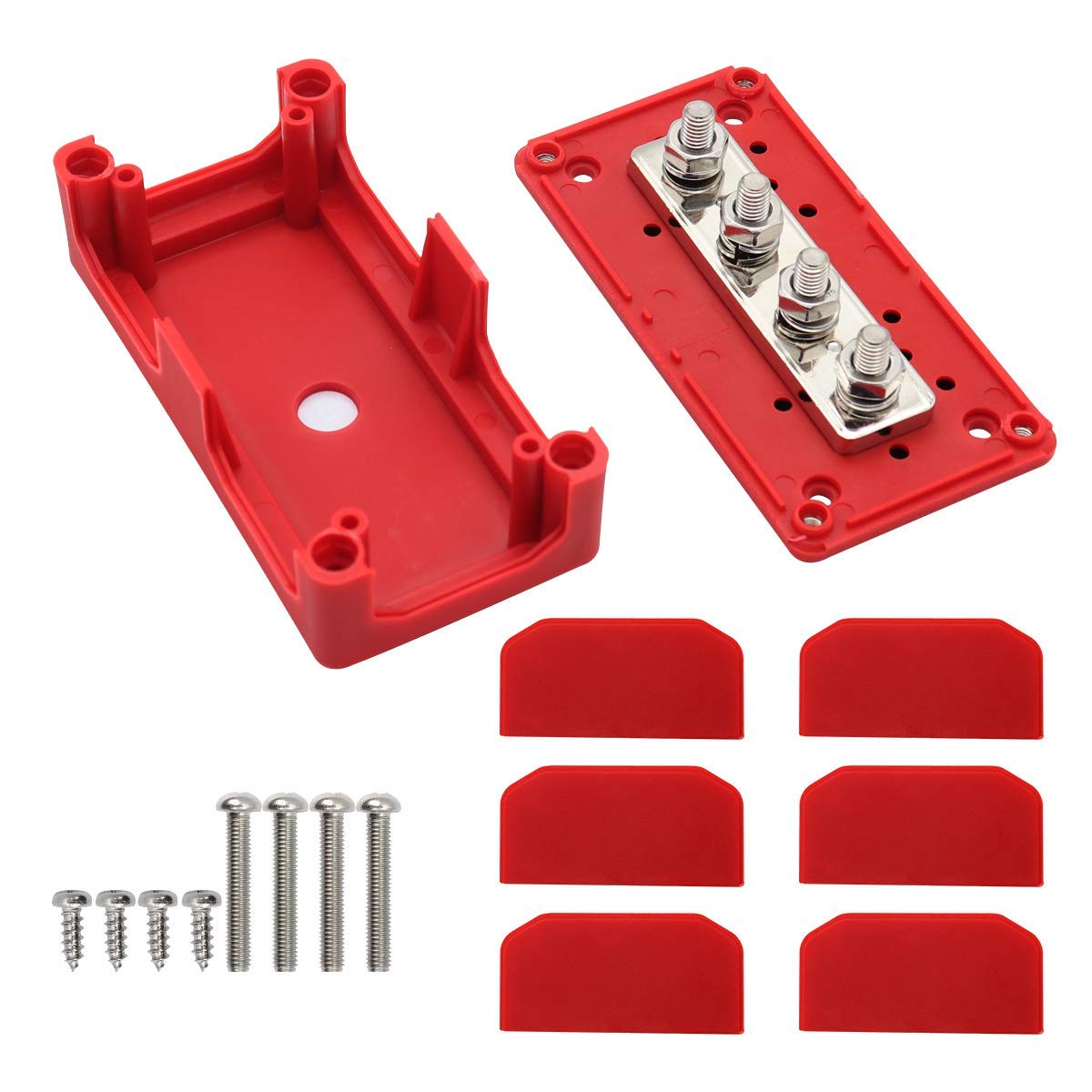 thumbnail image 2 of Snapklik.co : Jagoer 300A Bus Bar 12v Power Distribution Block 4 X 5/16 2 of 10