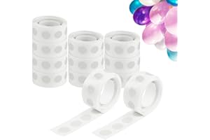 Ainiv 1200 PCS Balloon Sticky Dots, Double Sided Dot Stickers, Clear Removable Round Sticky Tack No Trace Sticky Putty Waterproof Dots for Craft Gift Wrapping Wedding Christmas Festival Decoration