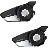 Sena 20S EVO Motorcycle Bluetooth Headset Communication System with HD Speakers, Dual Pack