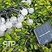 SOLVAO Solar Globe String Lights (30 LED) - Waterproof Outdoor Decorative Lighting for Your Patio, Garden, Deck, Umbrella or Camping Trip - Create an Inviting Warm White Atmosphere Powered by The Sun