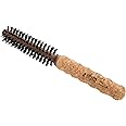 Ibiza Hair Round Boar Bristle Brush (EX Series) | Lightweight with Reinforced Bristles & Cork Handle | Adds Shine & Texture | Ideal for Medium to Long Styles
