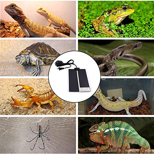 ATian Reptile Heating Pad, Reptile Tank Warmer with Temperature Controller Pet Heat Mats 7W