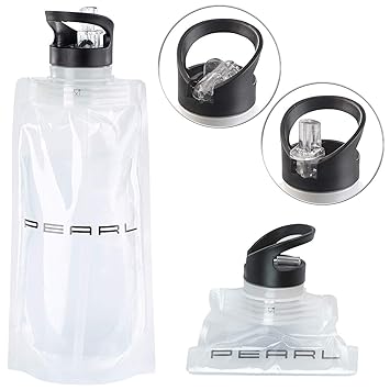 PEARL Wasserbeutel: Faltbare Trinkflasche mit Trinkhalm, für Sport und Freizeit, 800 ml (Faltbare Wasserflaschen)