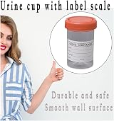 YUNYANZE 6 Pcs 60 ML Specimen Collection Containers Urine Bottle for Experiments view 5