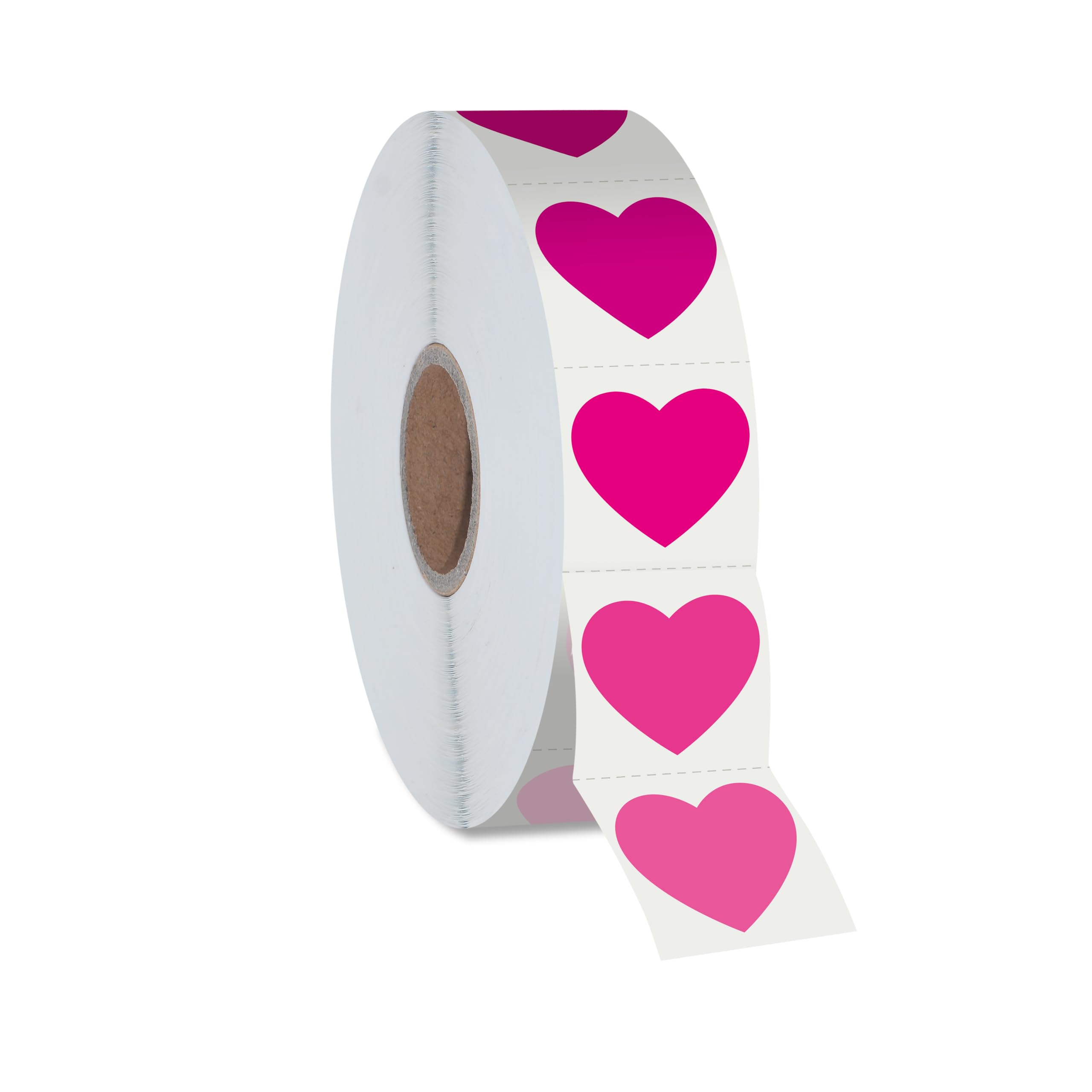 Photo 1 of 1200 PCS Pink Heart-Shaped Stickers, 10 Gradient Pink Designs Self-Adhesive Labels with Perforation Line in Roll, Use for Valentine's Day, Award Charts, Teachers & Classrooms, Bookmarks (3/4" Each)