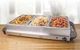 Quest 16510 Large Buffet Server and Warming Tray 3 x 2.4L 300W view 2