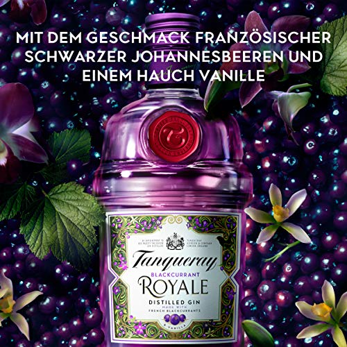 Tanqueray Blackcurrant Royale Gin | Leckeres Johannisbeer-Aroma | Empfohlen für Gin Tonic & Cocktails | 41,3% vol | 700ml Einzelflasche | – Bild 5