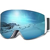AVAWAY Ski Goggles Women Men Adult Snowboard Skiing Goggle Anti Fog Safety Glasses OTG Winter Snow Sports Accessory Gear
