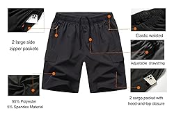 HONCAN Boys Pull on Cargo Shorts, Outdoor Kids