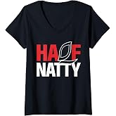 Womens Half Natty Half Natural Steroid Bodybuilder V-Neck T-Shirt