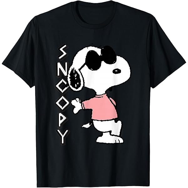 Amazon.com: Peanuts Snoopy Sunglasses Joe Cool T-Shirt : Clothing