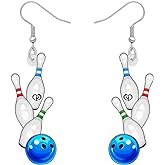 RAIDIN Cute Acrylic Sport Balls Dangle Hook Earrings Jewelry for Women Table Tennis Ball Football Earrings Gifts for Sports Lovers