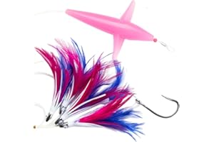 OCEAN CAT Trolling Fishing Lures Bird Teaser for Fishing with Rigged Hook 7/0 for Mahi, Tuna, Wahoo and More