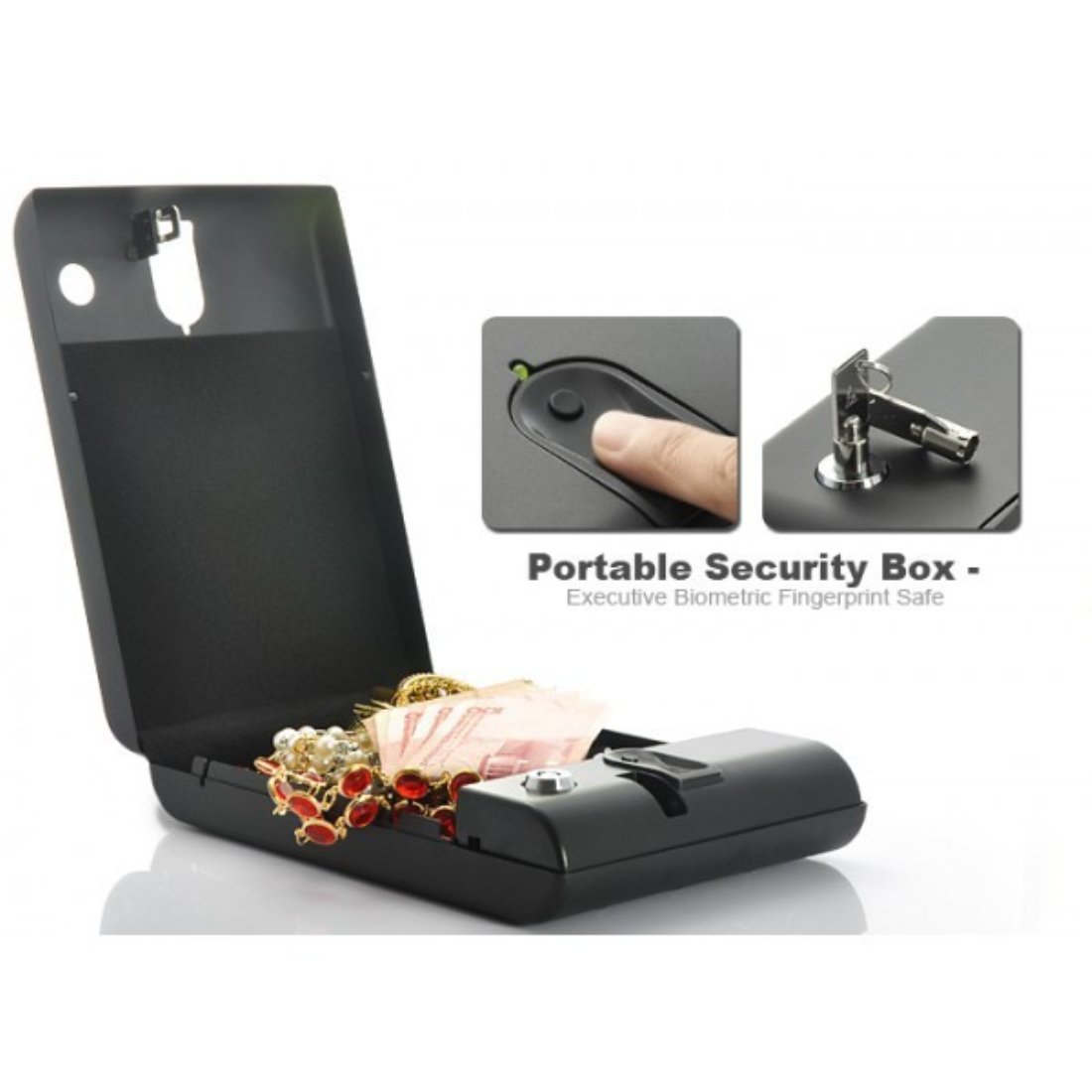 Amanadan Portable Fingerprint Security Box Biometric Fingerprint Car