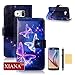 Galaxy S6 Case, S6 Flip Case, XIANA Fashion Slim Fit Folio PU Leather Stand Wallet Flip Case Protector Suitable For Samsung Galaxy S6(Special Pattern Series Design), with Stylus, Cleaning Cloth and Screen Protector-(R6)