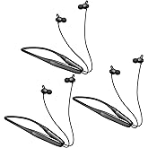 CXPSUE Neckband Bluetooth Headset | 3-Pack Set |60-Hour Endurance | ENC Noise Reduction | 10-Min Charge for 10-Hour Use (3Black)