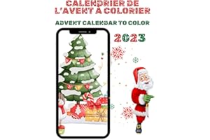 Calendrier de l'Avent à colorier: Advent Calendar To Color