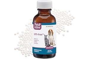 PetAlive Cat and Dog UTI Treatment - Homeopathic Remedy for Dog and Cat UTI Treatment - Supports Bladder Comfort, Reduces Dribbling, Incontinence, Eases Frequent Urination - 1 oz Granules