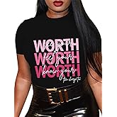 Women's Graphic T Shirts Casual Funny Printed Short Sleeve Undershirts Crewneck Summer Shirts for Women