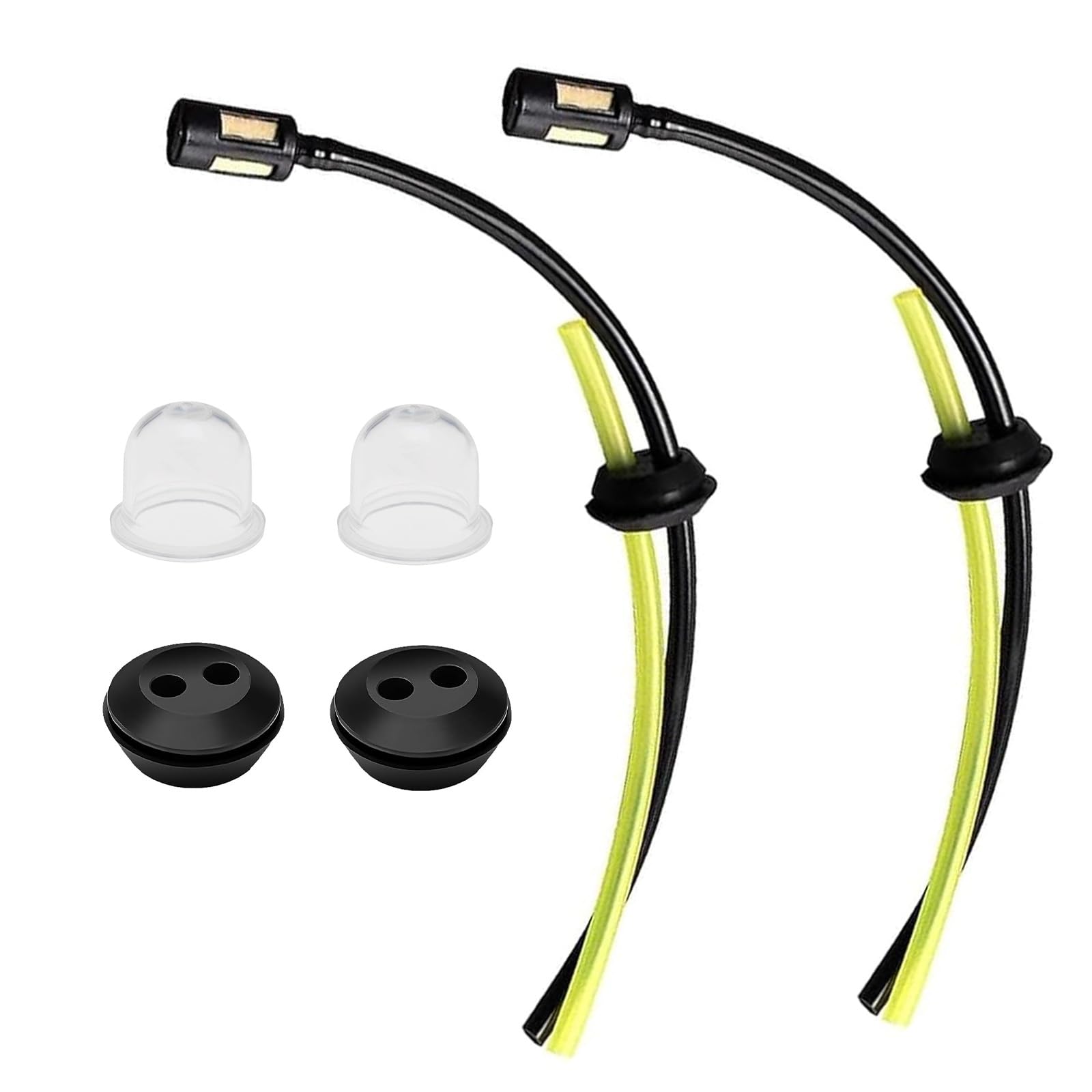 2 PCS Strimmer Fuel Pipe,Universal Fuel Line,Fuel Hose Pipe, Fuel Filter Kit, Petrol Strimmer Parts with Filter Primer Bulb Assy for Strimmer Garden Machine Fitting