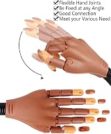 Deciniee Practice Hand for Acrylic Nails w/ 300 Refill Tips Flexible Adjustable view 3