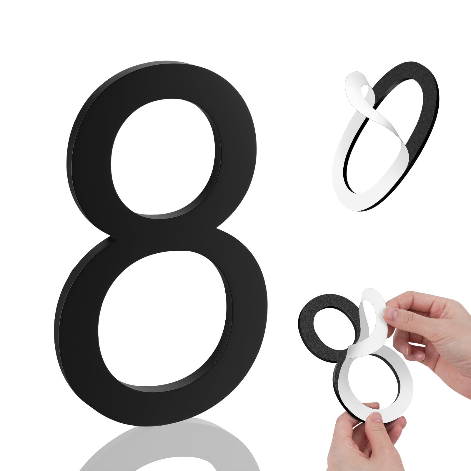 Merear 6 Inch House Numbers, Self-adhesive House