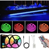 LED Boat Strip Lights, 12v 40FT RGB Marine Pontoon Led Lights, Waterproof | Boat Interior Light, Boats Deck Gunnel Hull Trailer Courtesy Light Strip, Night Fishing Lighting for Bass Jon Yacht