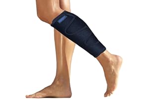 ROXOFIT Calf Brace for Torn Calf Muscle and Shin Splint Pain Relief - Adjustable Neoprene Compression Support Wrap for Lower Leg Tibia Injury, Strain, Tear - Runners Sleeve for Men and Women