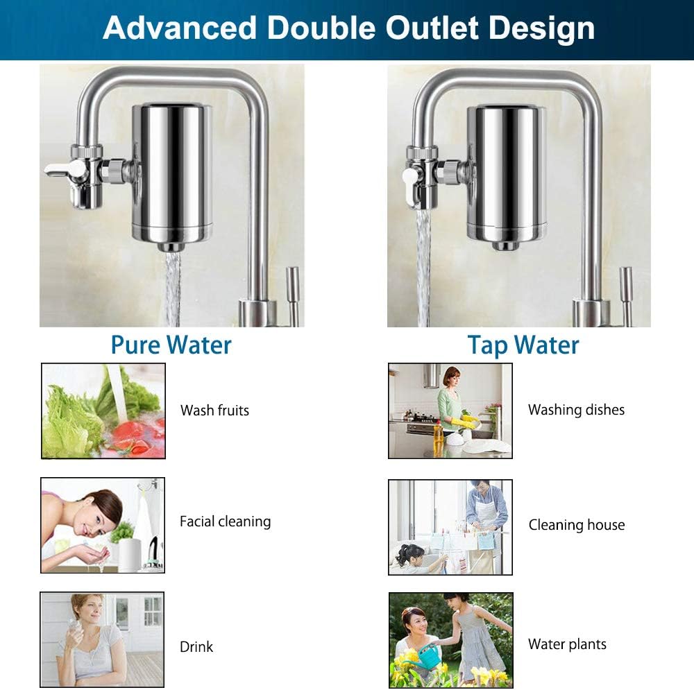 Lelekey Ceramic Water Filter Faucet Cartridge Replacement Stage 5 Acf Kitchen Filtration For Stainless Steel Faucet Filter Water Filtration Softeners Tools Home Improvement Fcteutonia05 De