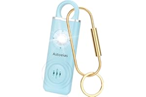 ASTOEIAS Rechargeable Personal Safety Alarm for Women，Extra Large Strobe LED Light Personal and 130dB Siren，Personal Emergency Security Safe Devices Key Chain Alarms for Women Kids Elderly (Biue)