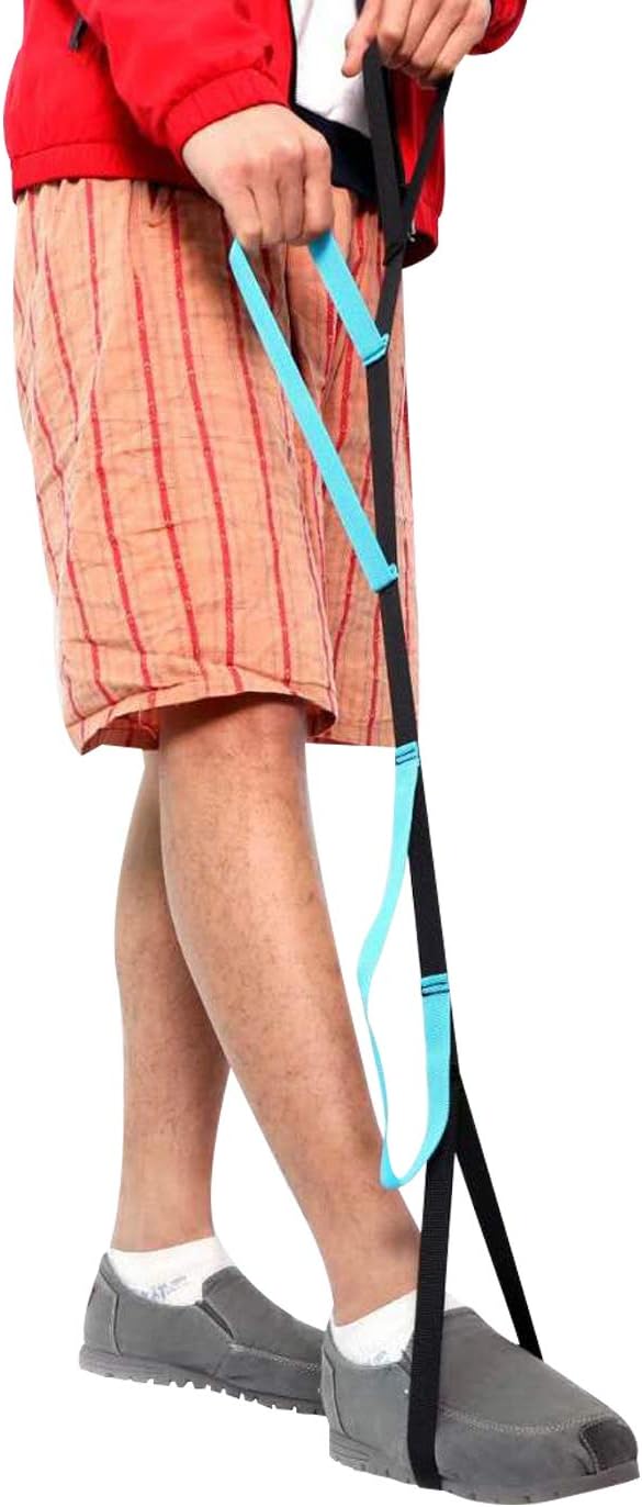 Leg &Thigh Lifter | 40 Inches Rigid Foot Lifter & Hand Grip for Elderly, Handicap, Disability,Nylon Liting Strap for Wheelchair, Bed, Car, Couch, Hip & Knee Replacement (1): Health & Personal Care