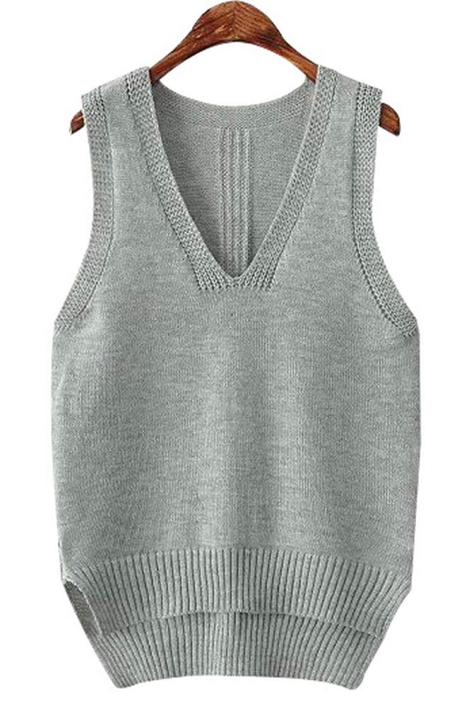 deep v neck sweater vest