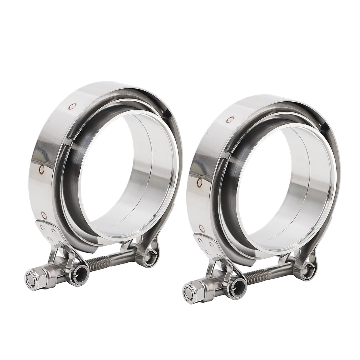 Photo 1 of LokoCar 2.0 Inch V Band Clamp with Flange Male Female Stainless Steel 2Pcs