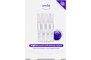 SmileDirectClub Teeth Whitening Kit with Lip Balm - 4 Pack 1.4ml Gel Pens - Professional Strength Hydrogen Peroxide